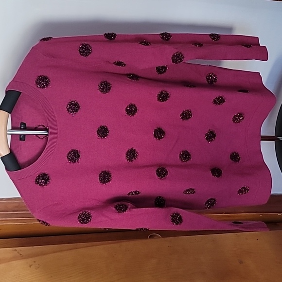 Talbots Sweaters - Talbots Tinsel Polka Dot Sweater